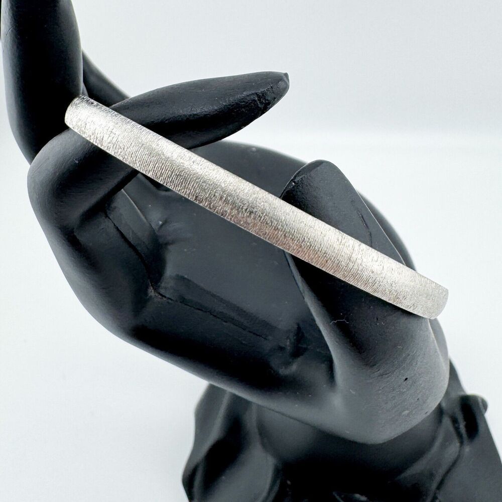 Vintage Monet Silver Tone Bangle Bracelet Minimalist Classic Timeless